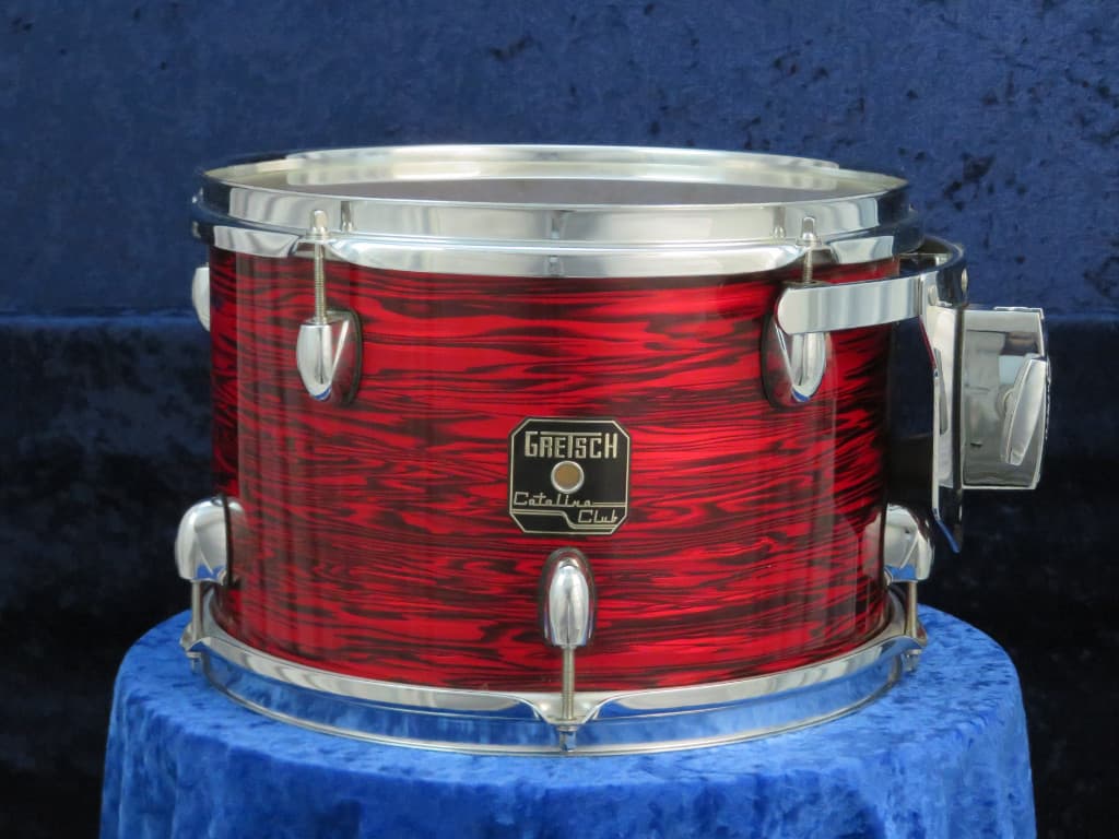Gretsch Catalina Club 8 x 12 Ruby Red Pearl Wood Tom Tom Serial #isi11555