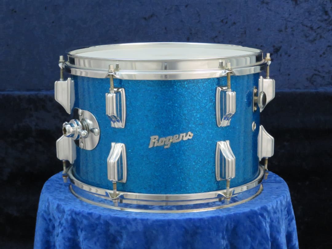Rogers Holiday Model 8 x 12 Sparkling Blue Pearl Wood Tom Tom Serial #85336 Rogers Holiday Model 8 x 12 Sparkling Blue Pearl Wood Tom Tom Serial #85336