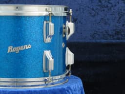 Rogers Holiday Model 8 x 12 Sparkling Blue Pearl Wood Tom Tom Serial #85336 Rogers Holiday Model 8 x 12 Sparkling Blue Pearl Wood Tom Tom Serial #85336