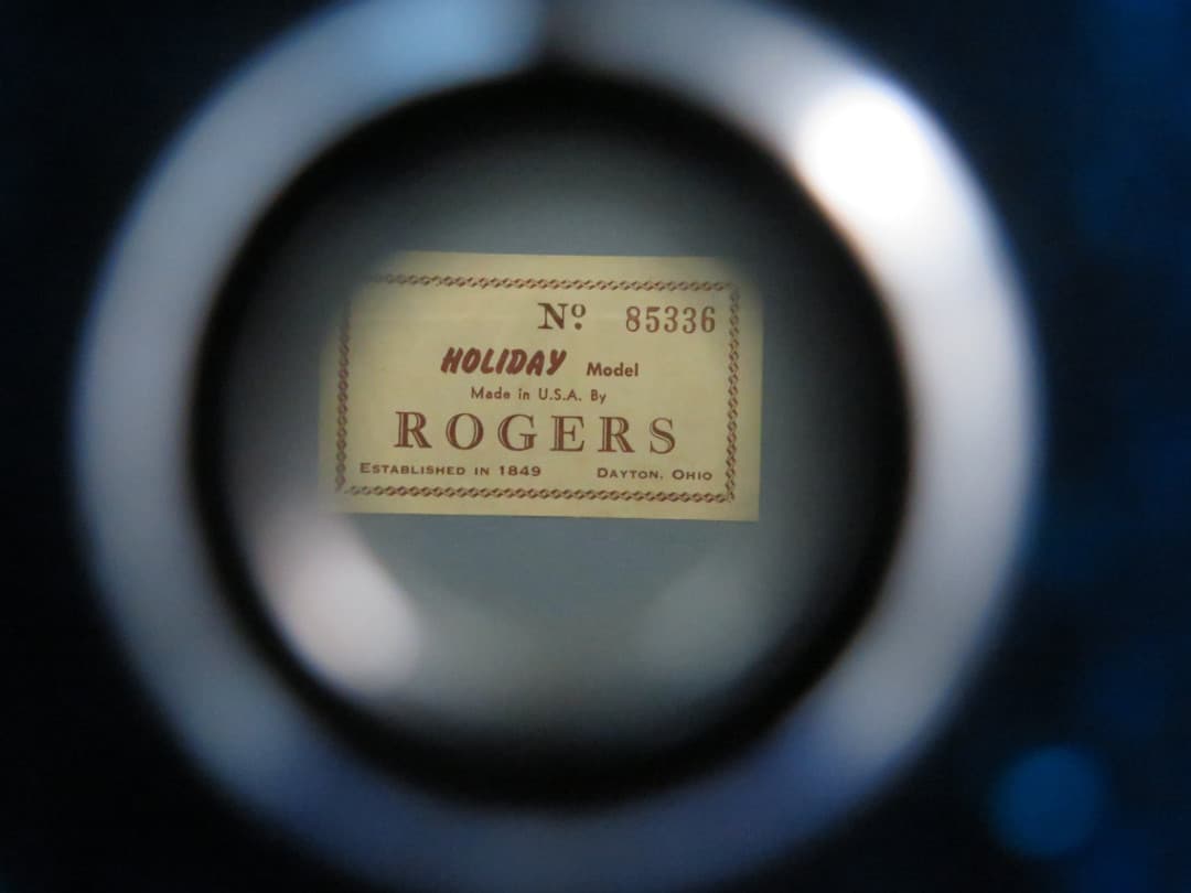 Rogers Holiday Model 8 x 12 Sparkling Blue Pearl Wood Tom Tom Serial #85336