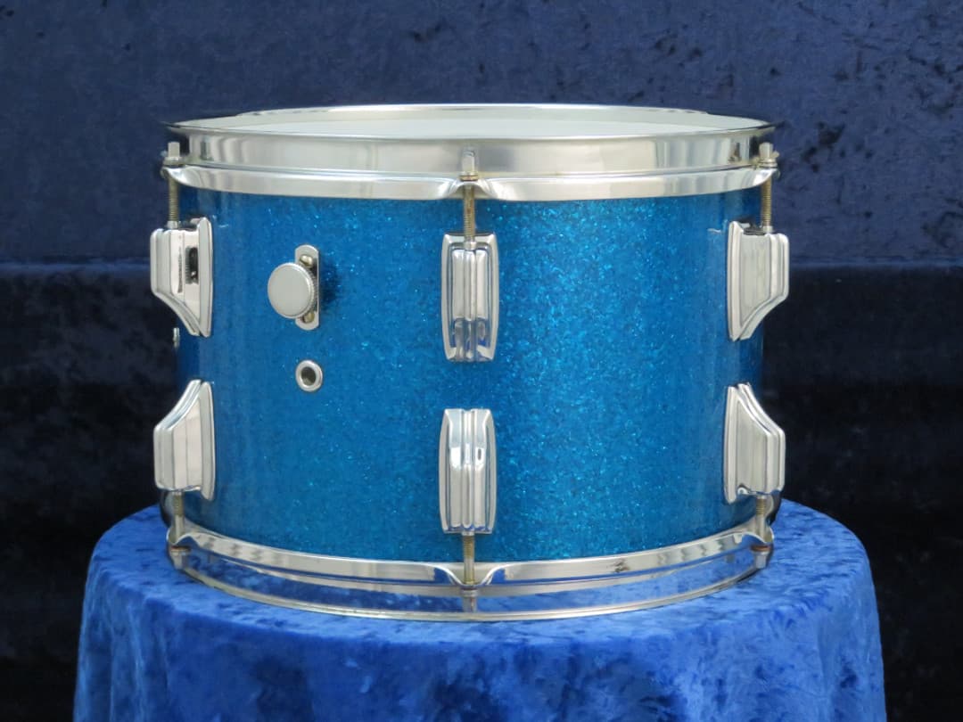 Rogers Holiday Model 8 x 12 Sparkling Blue Pearl Wood Tom Tom Serial #85336