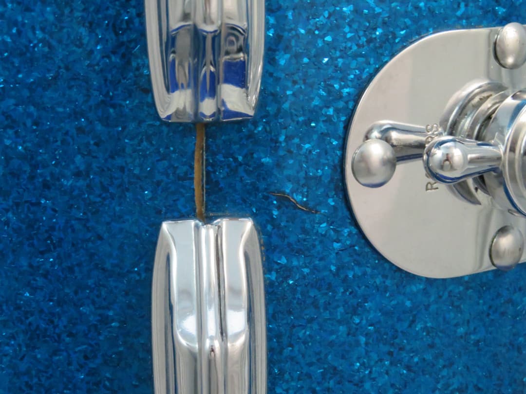 Rogers Holiday Model 8 x 12 Sparkling Blue Pearl Wood Tom Tom Serial #85336