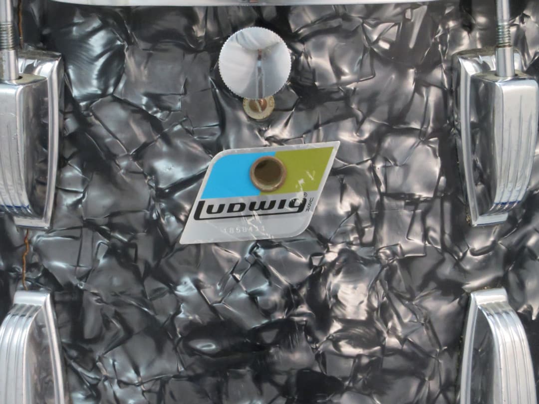 Ludwig 9 x 13 Black Diamond Pearl Wood Tom Tom Serial #1858411