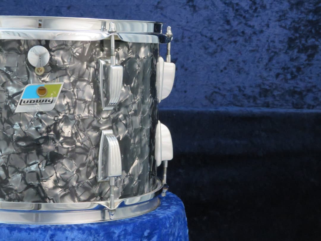 Ludwig 9 x 13 Black Diamond Pearl Wood Tom Tom Serial #1858411