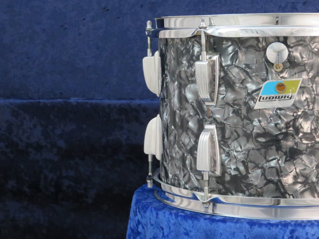 Ludwig 9 x 13 Black Diamond Pearl Wood Tom Tom Serial #1858411