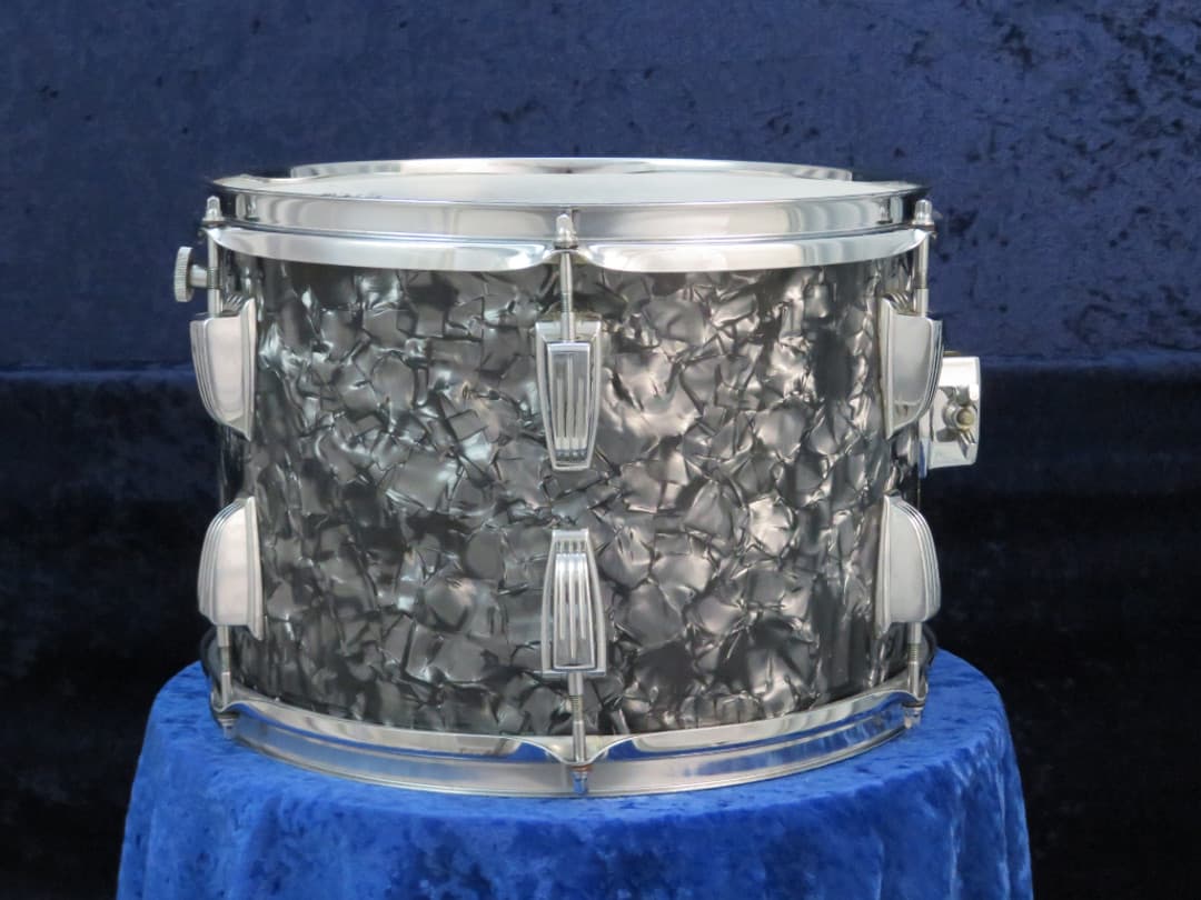 Ludwig 9 x 13 Black Diamond Pearl Wood Tom Tom Serial #1858411