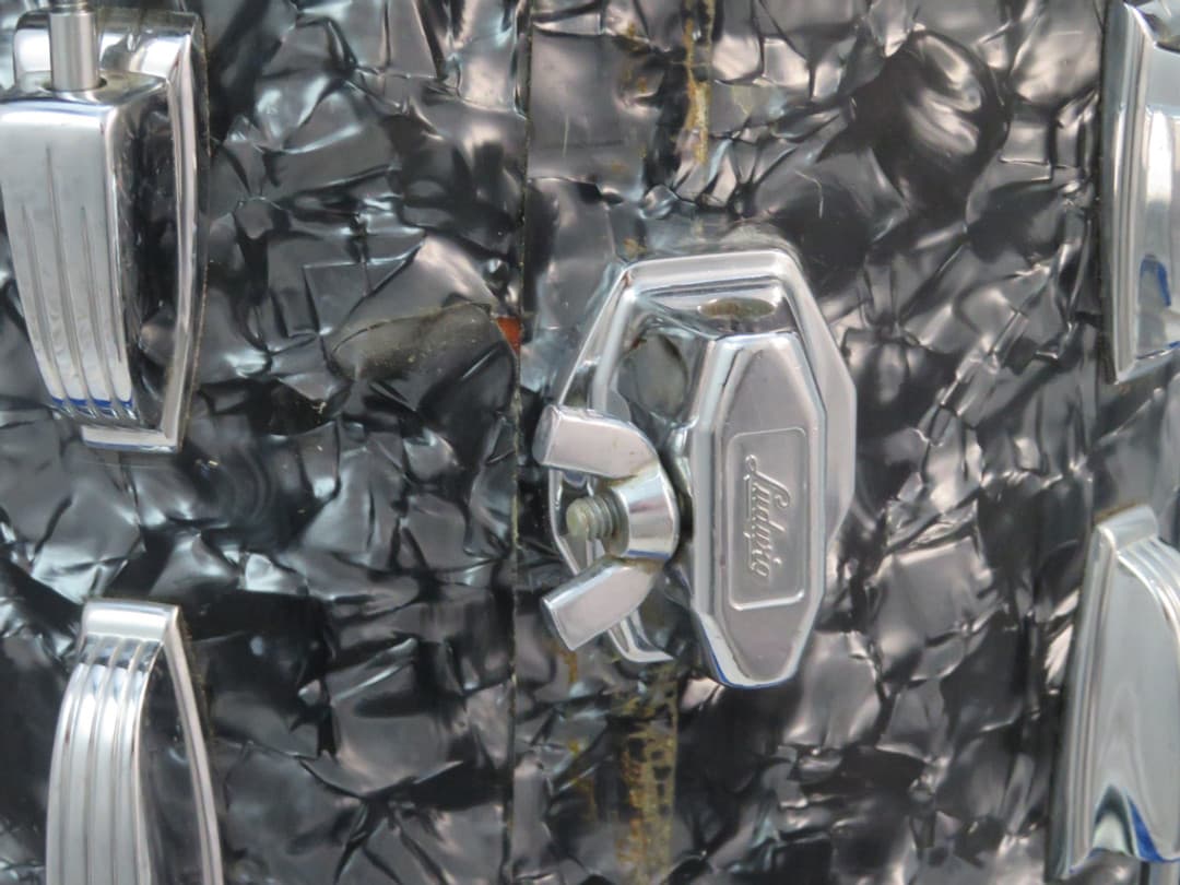 Ludwig 9 x 13 Black Diamond Pearl Wood Tom Tom Serial #1858411