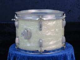 Ludwig 8 x 12 White Marine Pearl Wood Tom Tom Serial #219334 Ludwig 8 x 12 White Marine Pearl Wood Tom Tom Serial #219334