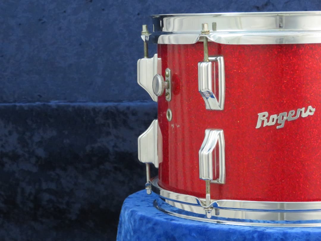 Rogers Holiday Model 8 x 12 Sparkling Red Pearl Wood Tom Tom Serial #6090