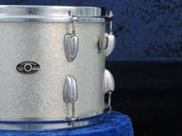 Slingerland 8 x 12 Sparkling Silver Pearl Wood Tom Tom Serial #52140 Slingerland 8 x 12 Sparkling Silver Pearl Wood Tom Tom Serial #52140