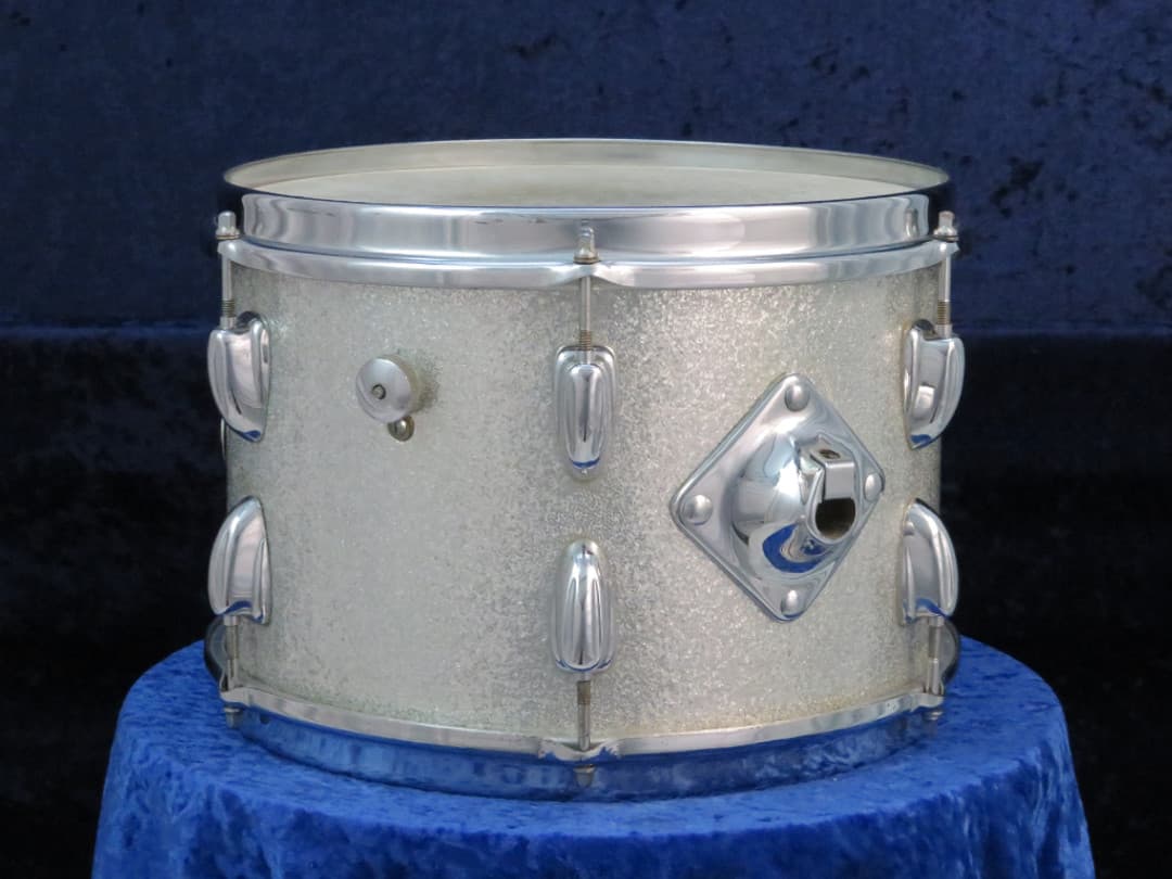 Slingerland 8 x 12 Sparkling Silver Pearl Wood Tom Tom Serial #52140