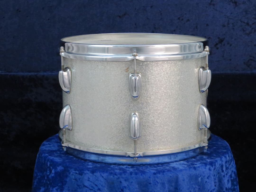 Slingerland 8 x 12 Sparkling Silver Pearl Wood Tom Tom Serial #52140