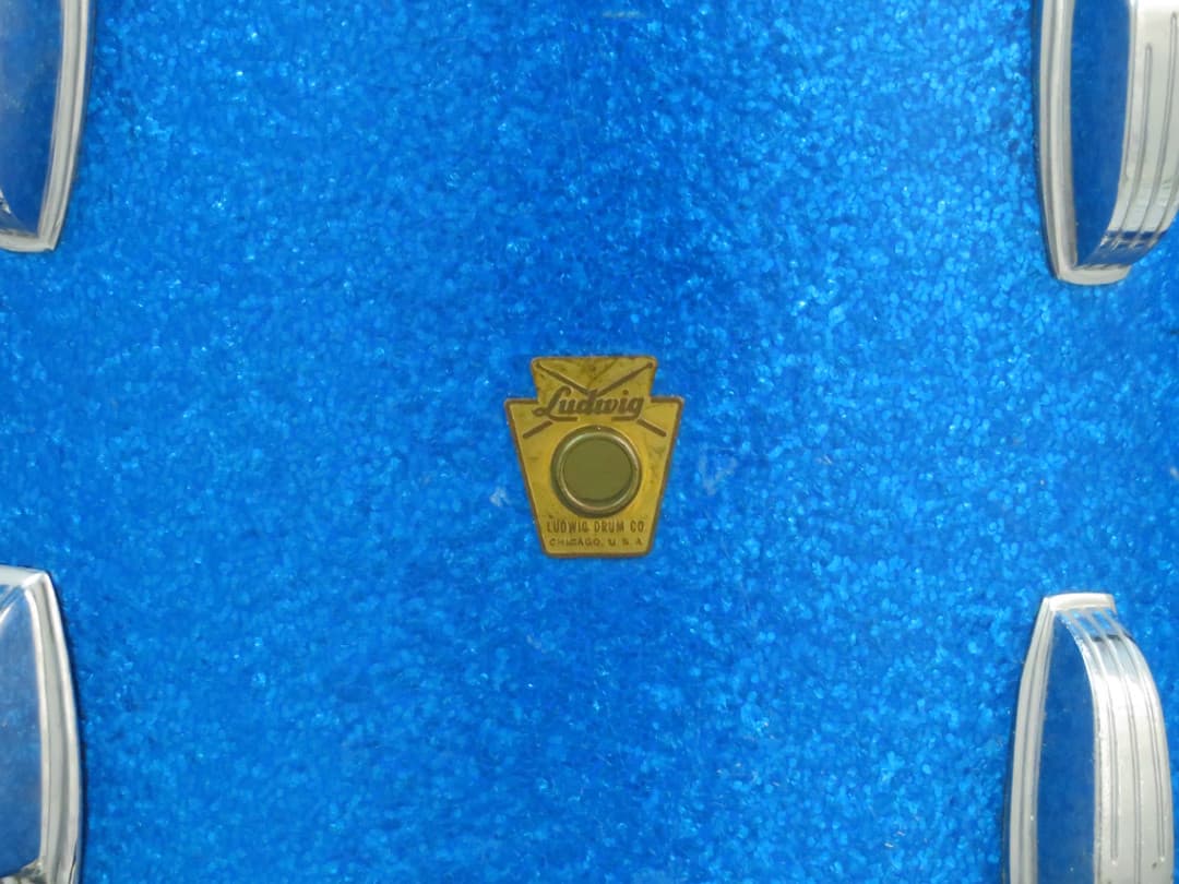 Ludwig 8 x 12 Sparkling Blue Pearl Wood Tom Tom Serial #isi11542