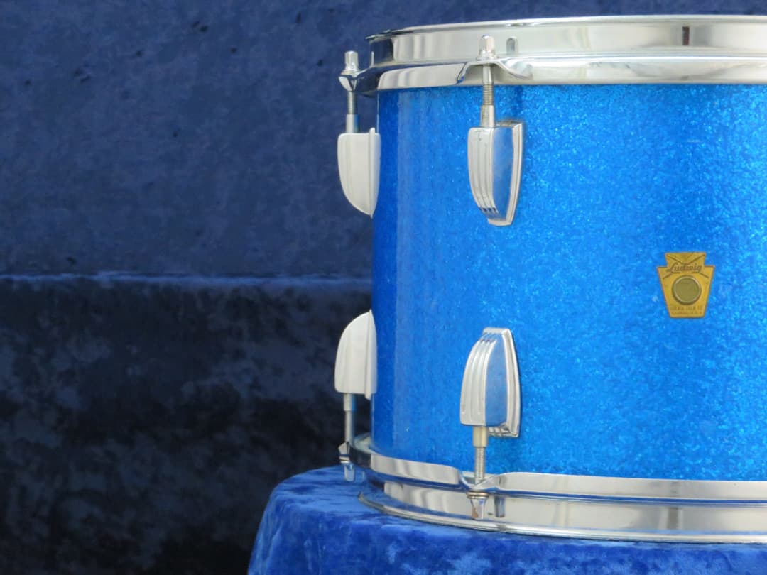 Ludwig 8 x 12 Sparkling Blue Pearl Wood Tom Tom Serial #isi11542