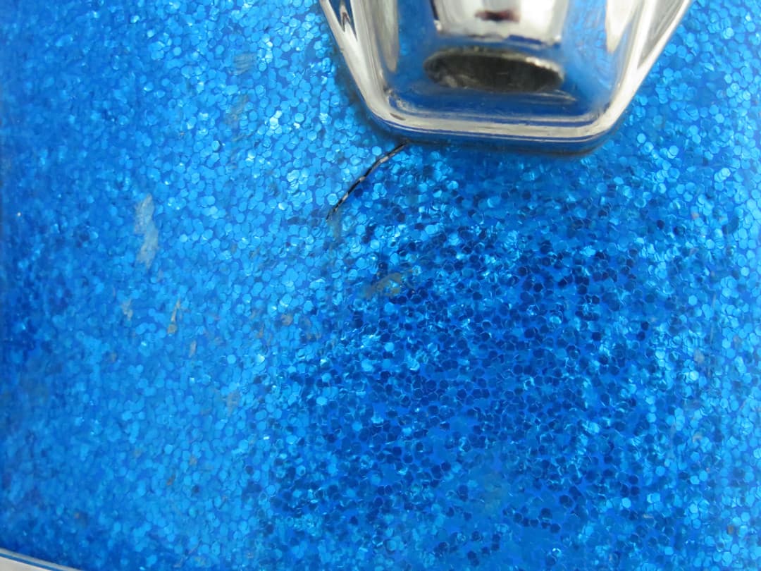 Ludwig 8 x 12 Sparkling Blue Pearl Wood Tom Tom Serial #isi11542