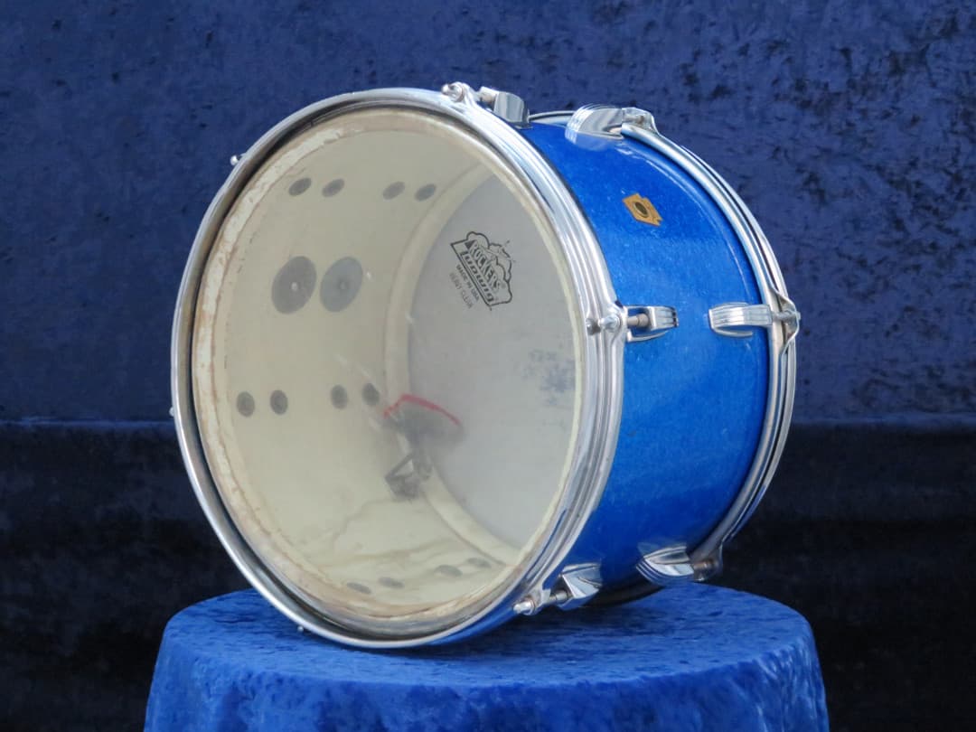 Ludwig 8 x 12 Sparkling Blue Pearl Wood Tom Tom Serial #isi11542