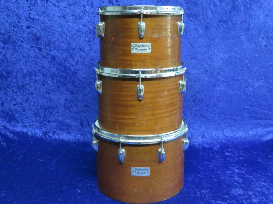 Slingerland Set of 3 12" 13" 14" Wood Tri/Concert Toms Serial #isi9233-9 Slingerland Set of 3 12" 13" 14" Wood Tri/Concert Toms Serial #isi9233-9