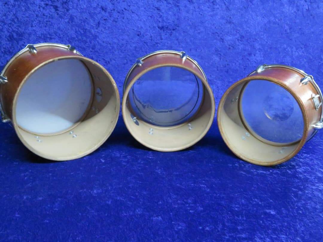 Slingerland Set of 3 12" 13" 14" Wood Tri/Concert Toms Serial #isi9233-9