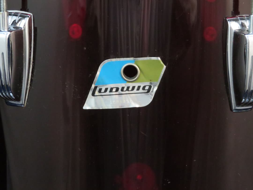 Ludwig 5 Piece Red Vistalite Drum Set Serial #1091823