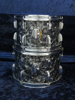 Ludwig 4 Piece Black Diamond Pearl Wood Drum Set Serial #1557581 Ludwig 4 Piece Black Diamond Pearl Wood Drum Set Serial #1557581