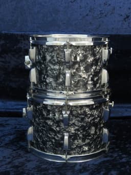 Ludwig 4 Piece Black Diamond Pearl Wood Drum Set Serial #1557581 Ludwig 4 Piece Black Diamond Pearl Wood Drum Set Serial #1557581