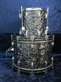 Ludwig 4 Piece Black Diamond Pearl Wood Drum Set Serial #1557581 Ludwig 4 Piece Black Diamond Pearl Wood Drum Set Serial #1557581