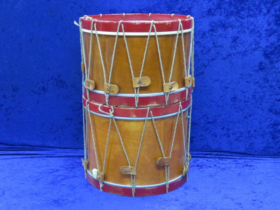 Eames Company Colonial 8 Piece Wood Rope Pull Set of Drums Serial #isi11733