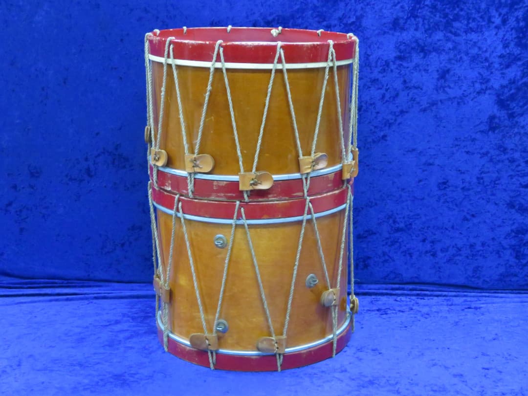 Eames Company Colonial 8 Piece Wood Rope Pull Set of Drums Serial #isi11733