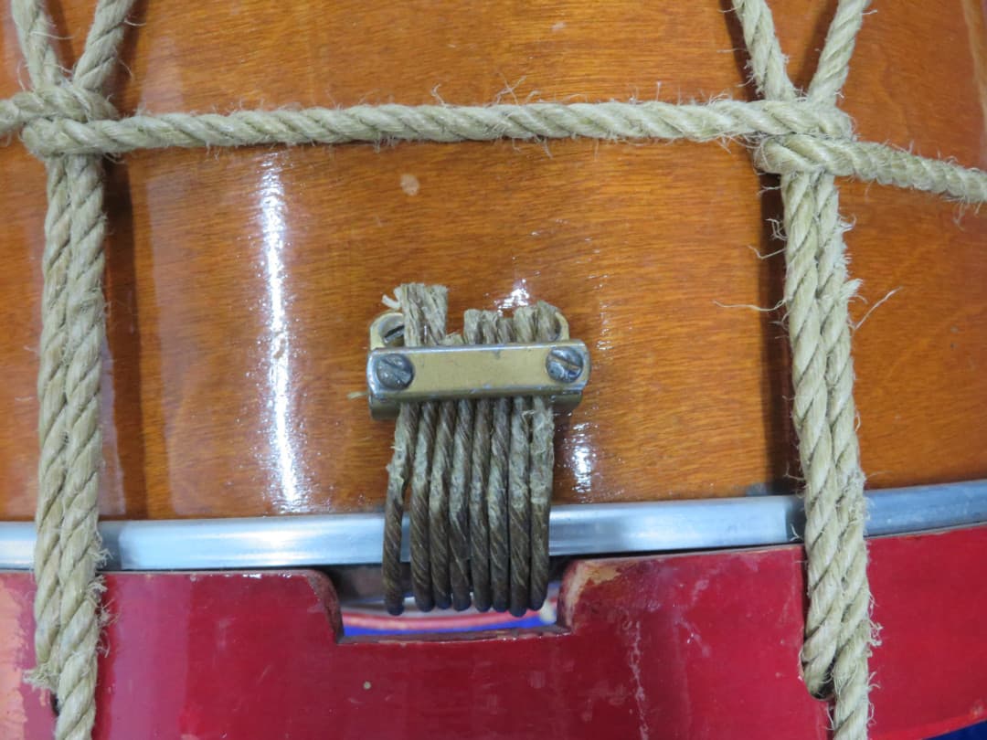 Eames Company Colonial 8 Piece Wood Rope Pull Set of Drums Serial #isi11733