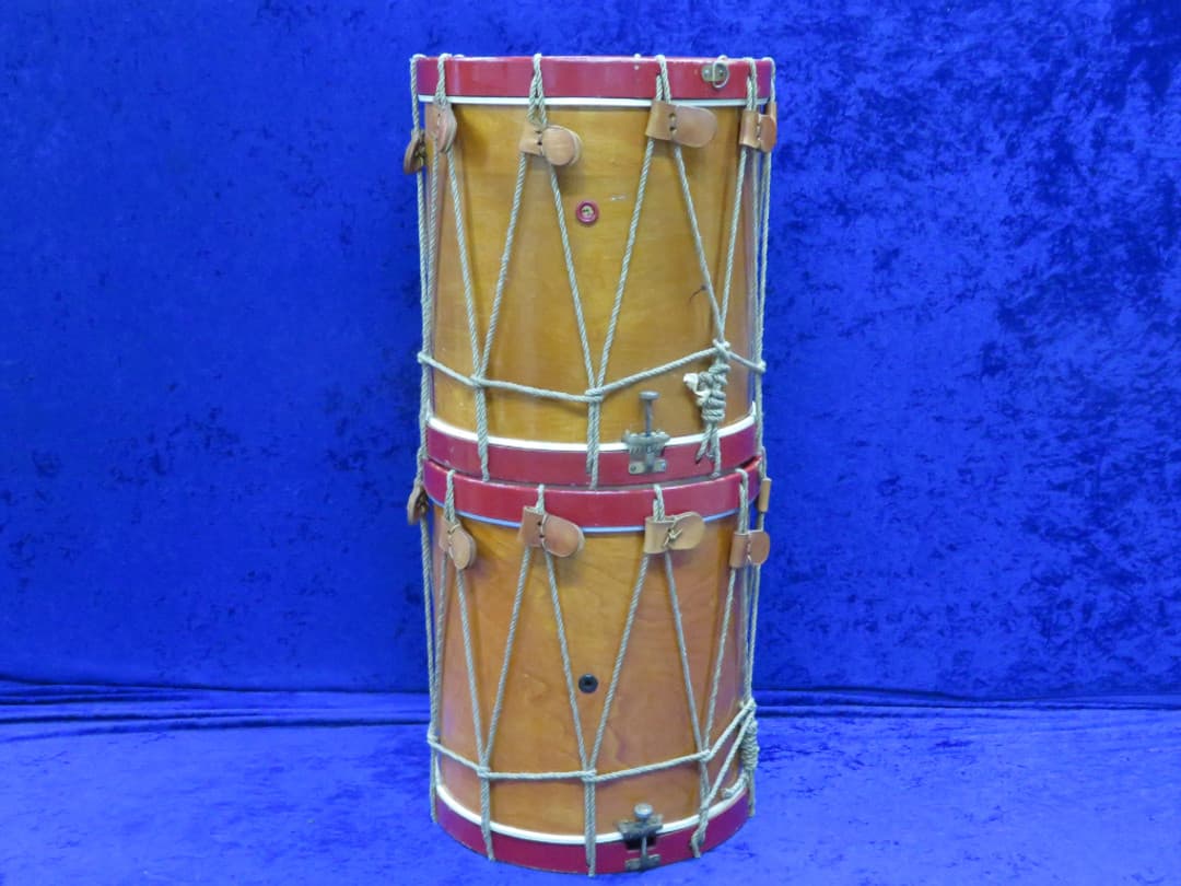 Eames Company Colonial 8 Piece Wood Rope Pull Set of Drums Serial #isi11733