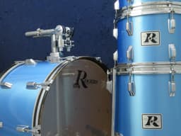 Rogers 4 Piece Pacific Blue Wood Drum Set Serial #D739599 Rogers 4 Piece Pacific Blue Wood Drum Set Serial #D739599
