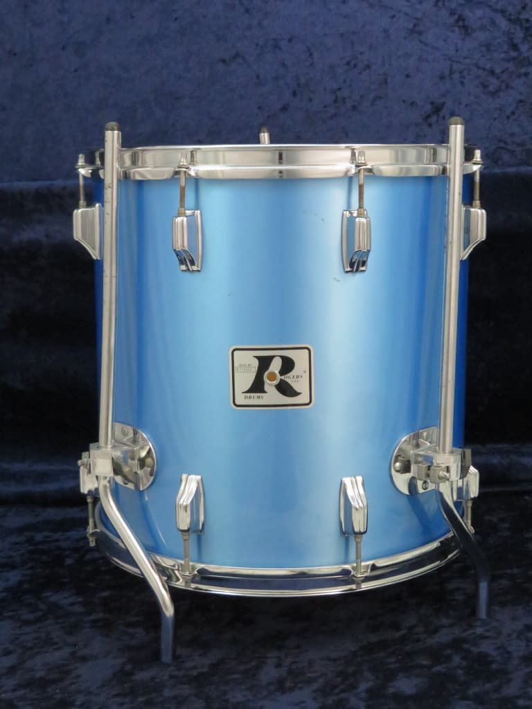 Rogers 4 Piece Pacific Blue Wood Drum Set Serial #D739599