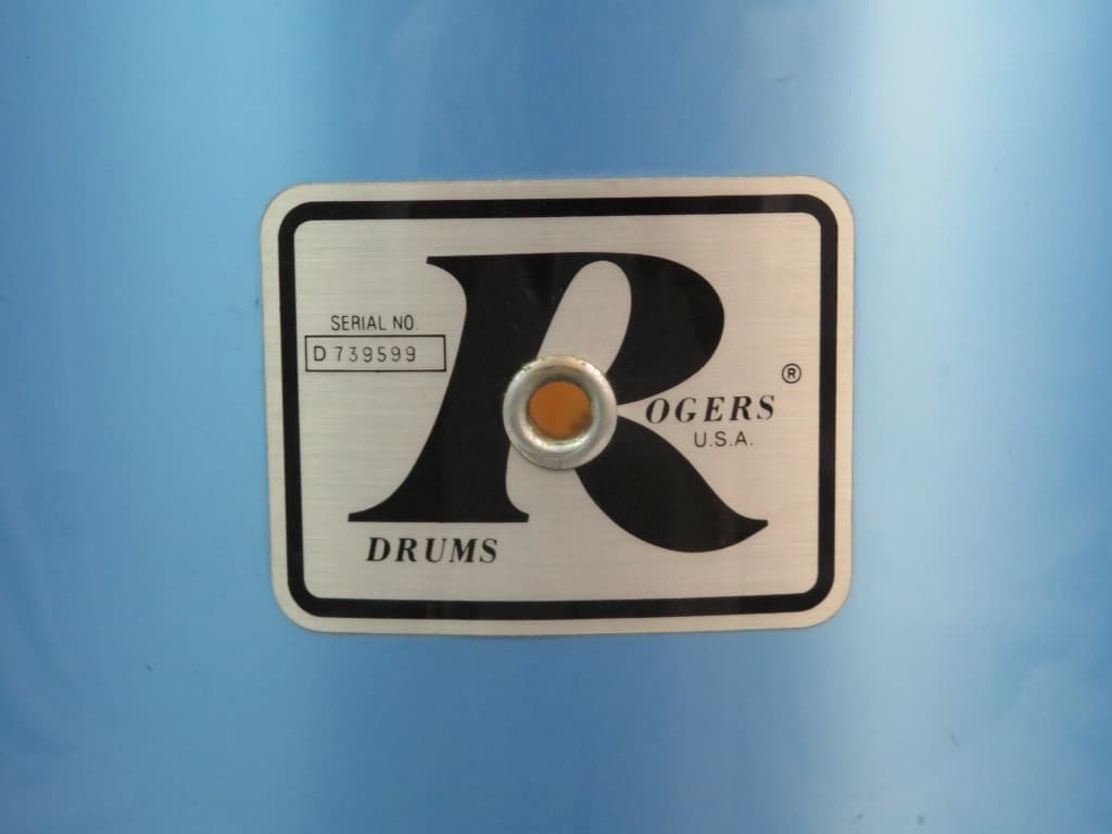 Rogers 4 Piece Pacific Blue Wood Drum Set Serial #D739599