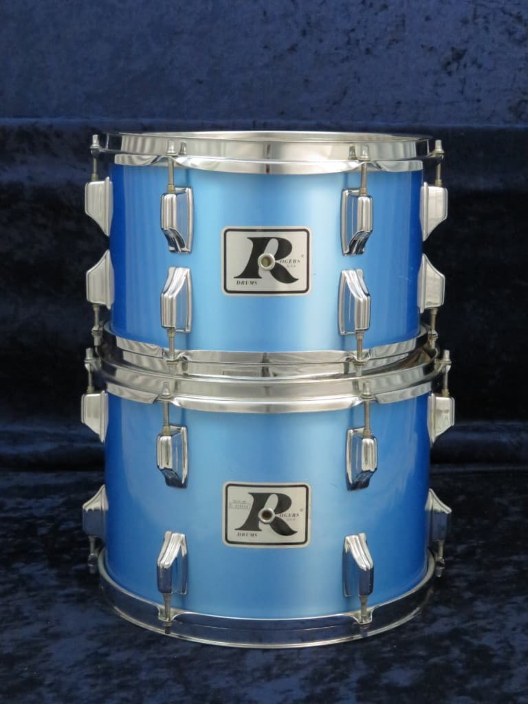 Rogers 4 Piece Pacific Blue Wood Drum Set Serial #D739599