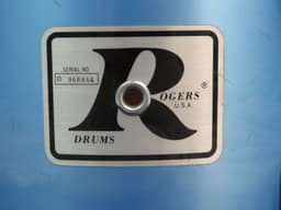 Rogers 4 Piece Pacific Blue Wood Drum Set Serial #D739599 Rogers 4 Piece Pacific Blue Wood Drum Set Serial #D739599