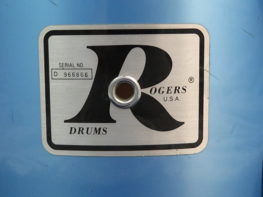 Rogers 4 Piece Pacific Blue Wood Drum Set Serial #D739599