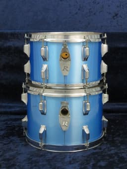 Rogers 4 Piece Pacific Blue Wood Drum Set Serial #D739599 Rogers 4 Piece Pacific Blue Wood Drum Set Serial #D739599