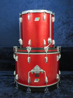 Ludwig 4 Piece Sparkling Red Pearl Wood Drum Set Serial #3042918 Ludwig 4 Piece Sparkling Red Pearl Wood Drum Set Serial #3042918