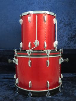 Ludwig 4 Piece Sparkling Red Pearl Wood Drum Set Serial #3042918 Ludwig 4 Piece Sparkling Red Pearl Wood Drum Set Serial #3042918
