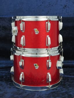 Ludwig 4 Piece Sparkling Red Pearl Wood Drum Set Serial #3042918 Ludwig 4 Piece Sparkling Red Pearl Wood Drum Set Serial #3042918