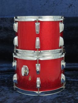 Ludwig 4 Piece Sparkling Red Pearl Wood Drum Set Serial #3042918 Ludwig 4 Piece Sparkling Red Pearl Wood Drum Set Serial #3042918
