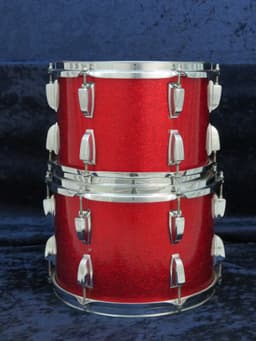 Ludwig 4 Piece Sparkling Red Pearl Wood Drum Set Serial #3042918 Ludwig 4 Piece Sparkling Red Pearl Wood Drum Set Serial #3042918