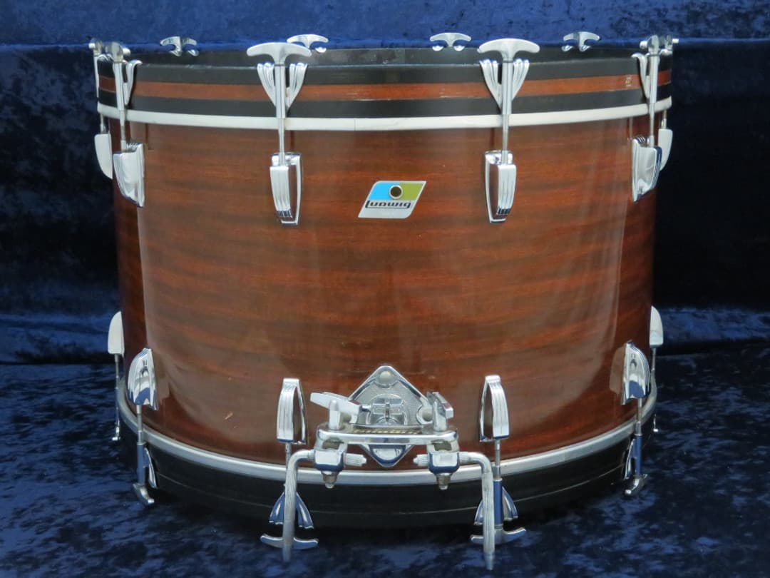 Ludwig 5 Piece Mahogany Cortex Wood Drum Set Serial #1026122