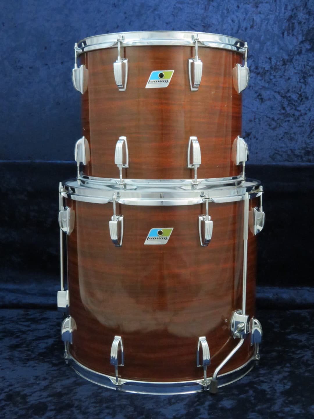 Ludwig 5 Piece Mahogany Cortex Wood Drum Set Serial #1026122