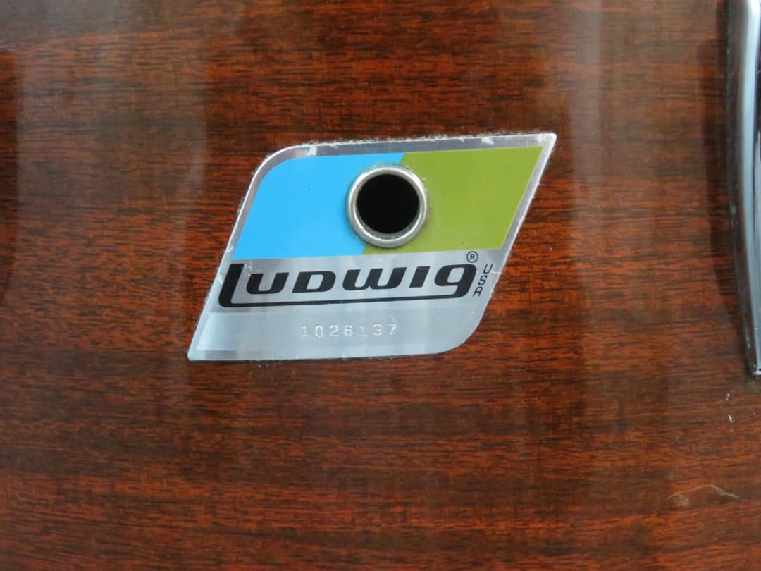 Ludwig 5 Piece Mahogany Cortex Wood Drum Set Serial #1026122