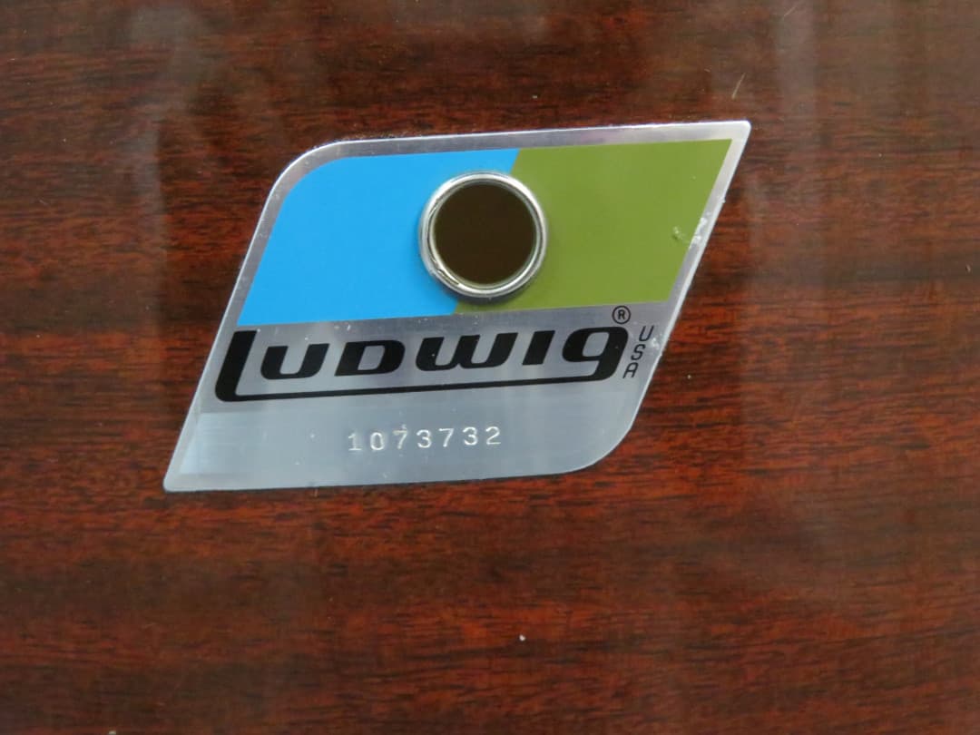 Ludwig 5 Piece Mahogany Cortex Wood Drum Set Serial #1026122