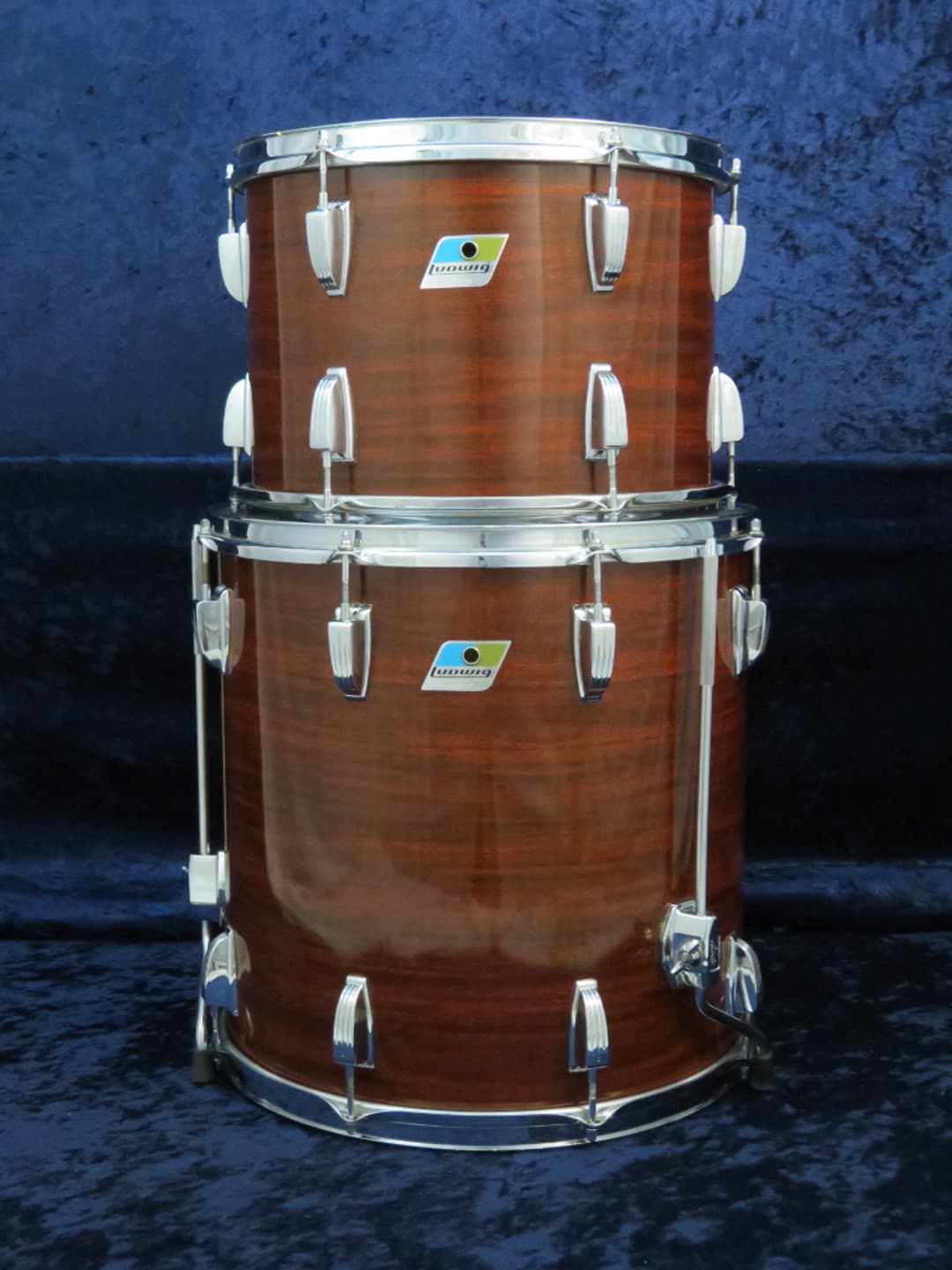 Ludwig 5 Piece Mahogany Cortex Wood Drum Set Serial #1026122