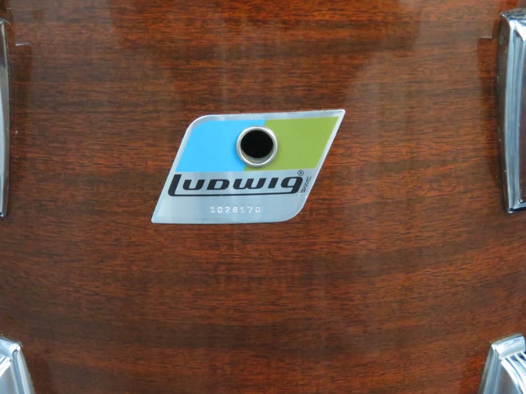 Ludwig 5 Piece Mahogany Cortex Wood Drum Set Serial #1026122