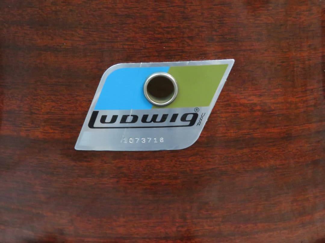 Ludwig 5 Piece Mahogany Cortex Wood Drum Set Serial #1026122