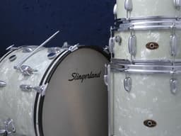 Slingerland 4 Piece Marine Pearl Wood Drum Set Serial #188471 Slingerland 4 Piece Marine Pearl Wood Drum Set Serial #188471